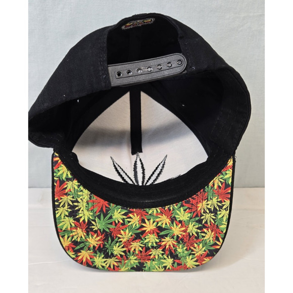 GM Fashions Black Snapback Baseball Cap/Hat Cannabis 420 Leaf - Picture 4 of 8